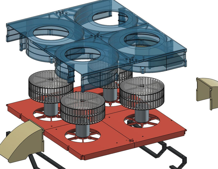 TARVYN enclosed impeller and airflow deflector technical architecture